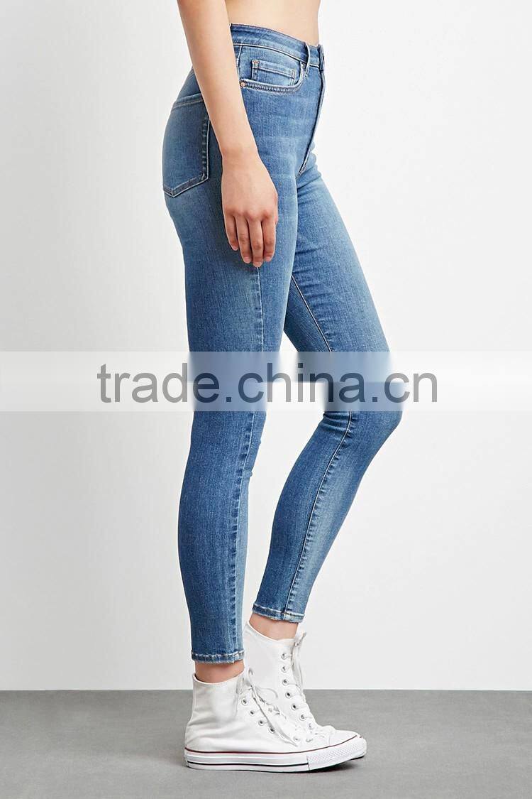 Sculpted High-Rise Biker Jeans Custom Skinny Jeans