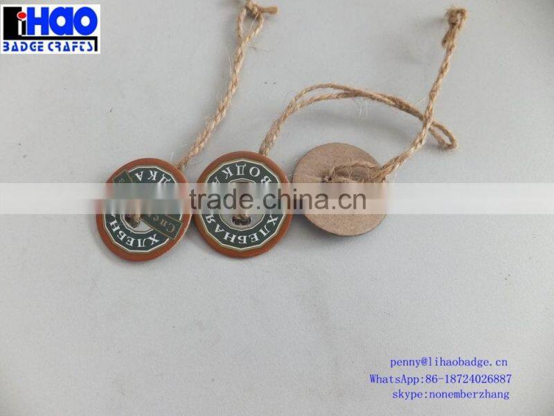 new arrival fashion logo custom printed bottle neck hang tag