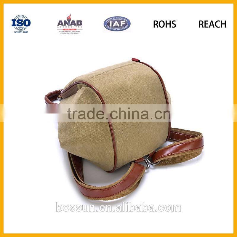 Canvas with PU handle backpack