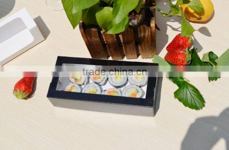 Ecofriendly customized paper sushi box, cheapest disposable sushi packaging box