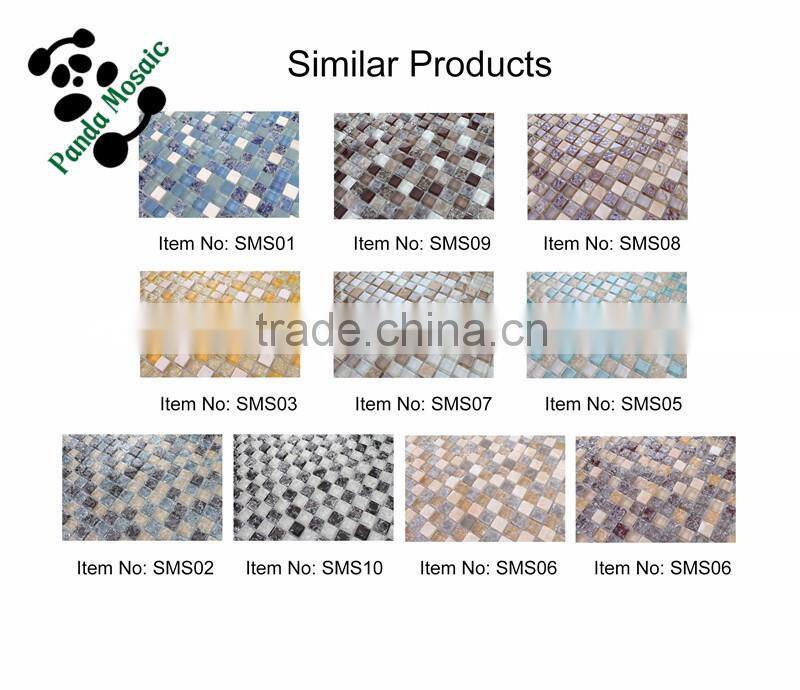 SMS05 300x300mm mosaic Blue crystal glass mosaic Swimming pool tile