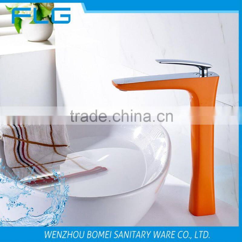 FLG100328 Orange Colour Painting Single Lever Basin Faucet