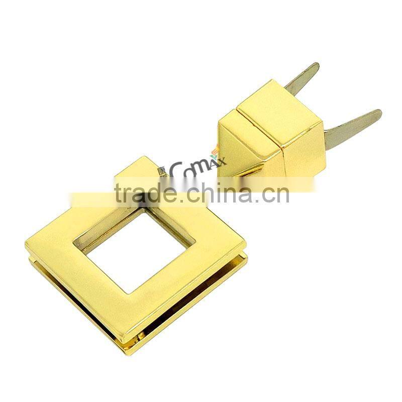 High Quality Bag Accessories Gold Metal Turn Lock