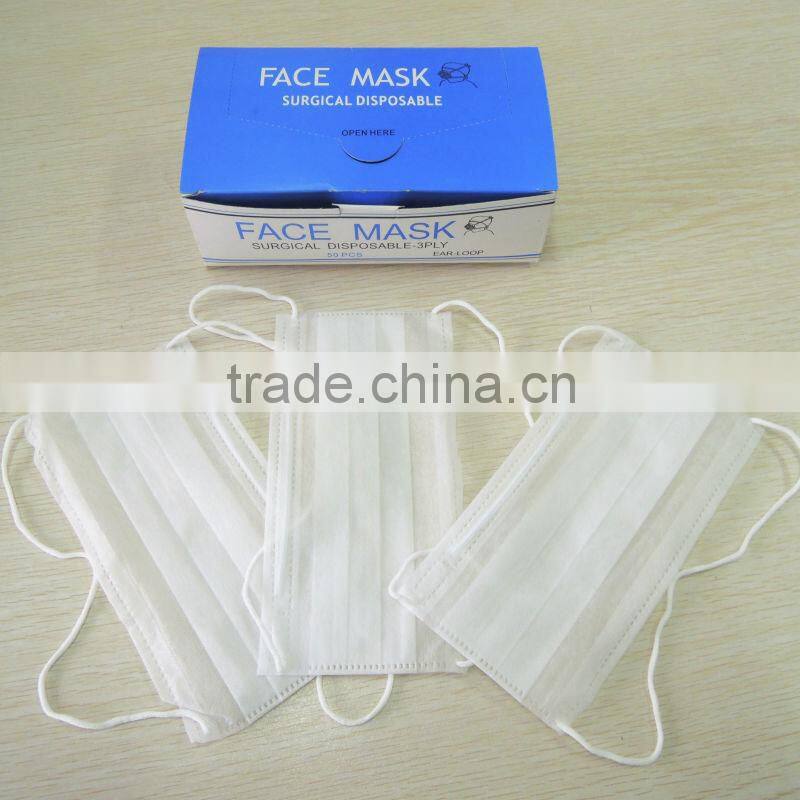 Classic tie-on three layers non woven disposable face mask