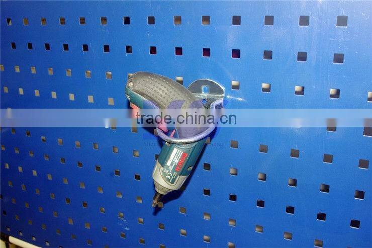 G-711|Ring-shaped stainless steel tool hook for square hole peg board|Metal oval-shaped hook
