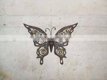 wrought iron handicrafts jewelry Wall Decor Outdoor Outdoor Room Garden beautiful small metal butterfly