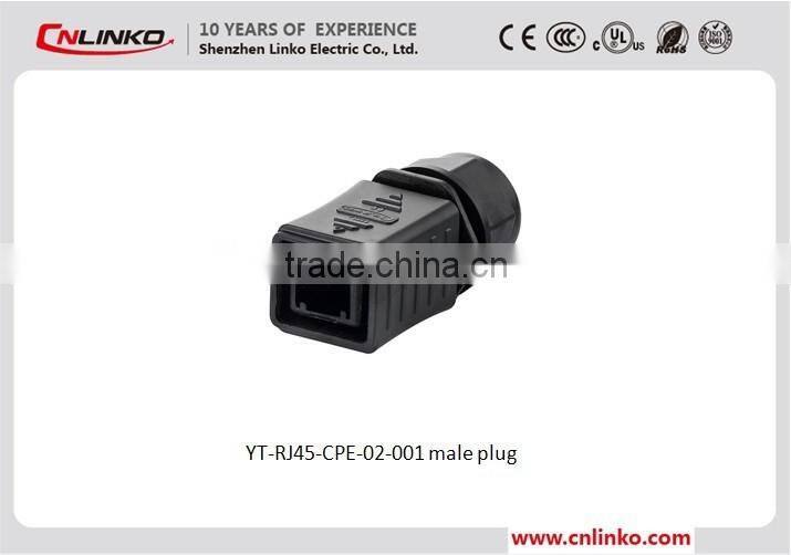 Made in china 8p8c cat6 rj45 male connector plastic shell square type rj45 male connector RJ45 male and female connector