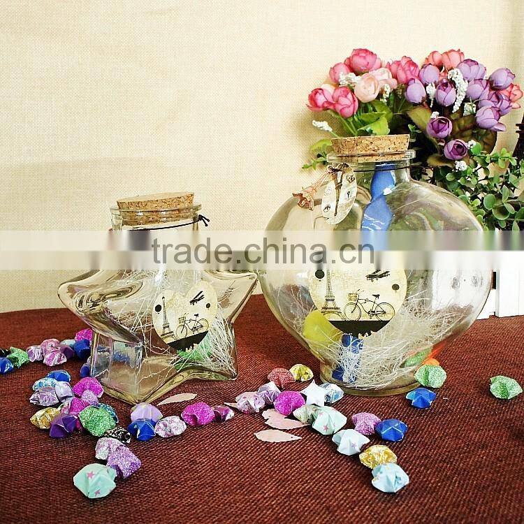 High quality Mini wishing bottle , star shape floating bottle good luck wishing mini bottle