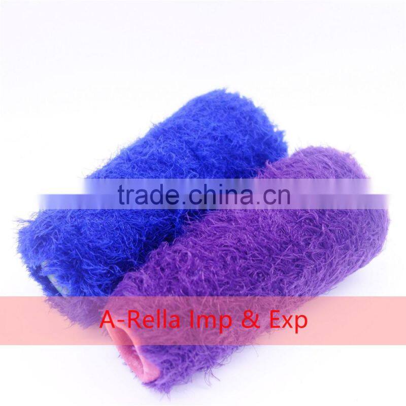 100% nylon feather yarn , with heat setting , nylon feather yarn
