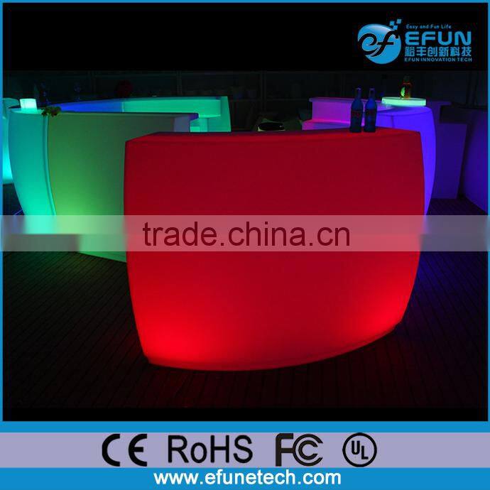 rgb color portable led commercial bar counter,led illuminated disco bar counter