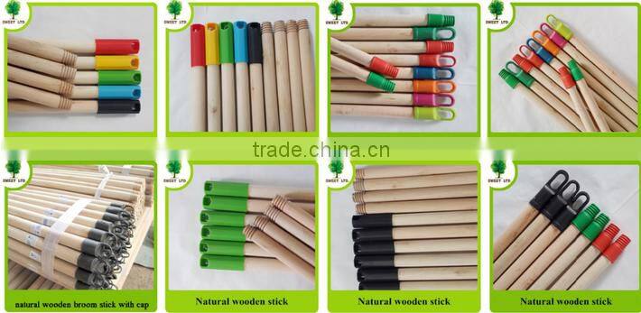 2016 Smooth surface natural shovel handles with plastic cap for sweeping tools