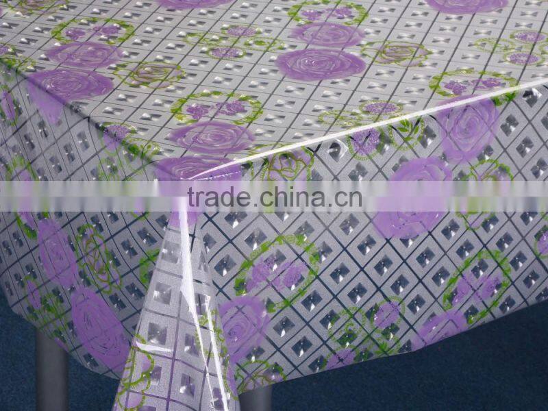 3D Embossed Printed PVC Tablecloth Table Cover