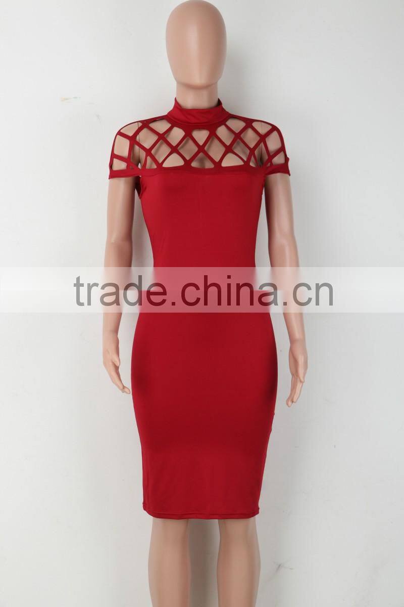 Bonvatt Europe and the United States sexy flower grid package hip skirt bandage skirt night