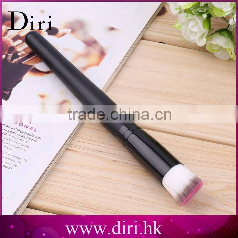Professional Wood Angled Flat Top Foundation Blush Brush Liquid Cosmetic Makeup Brush