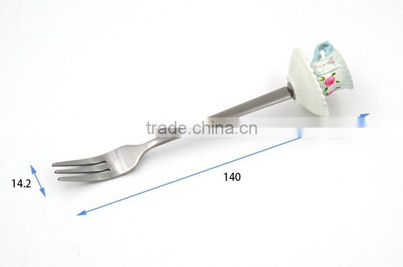 Existing molds various design resin handle stainless steel spoon and fork for gifts