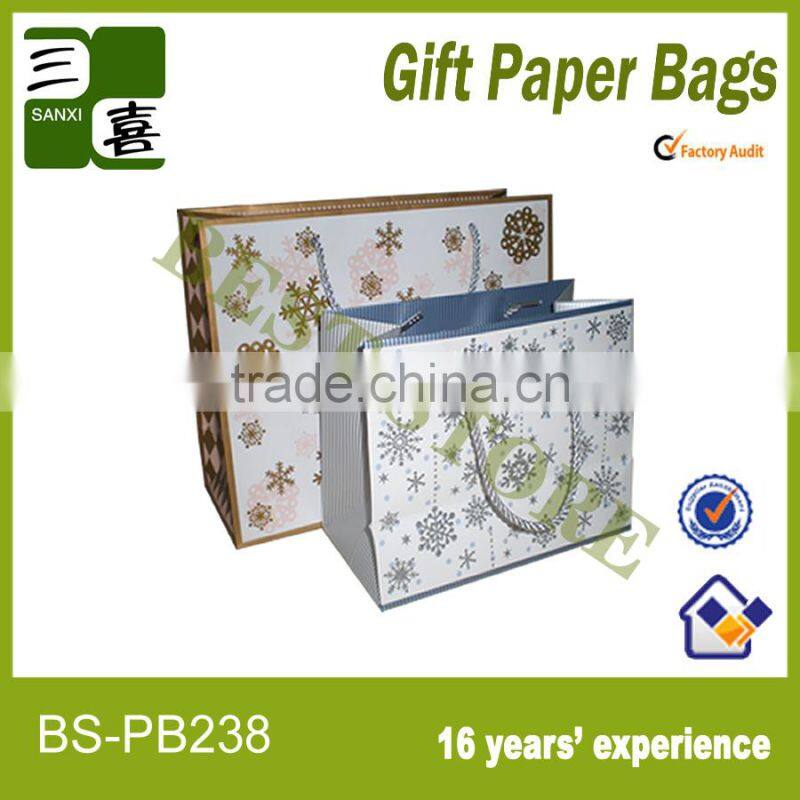 Cotton handle paper bag for cosmetic supplier