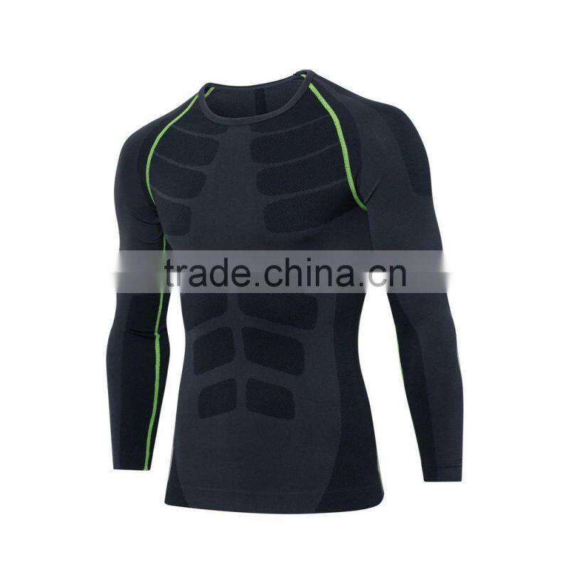 2017 New design dry fit long sleeve man sport fitness t-shirts, running t-shirts, custom sportwear