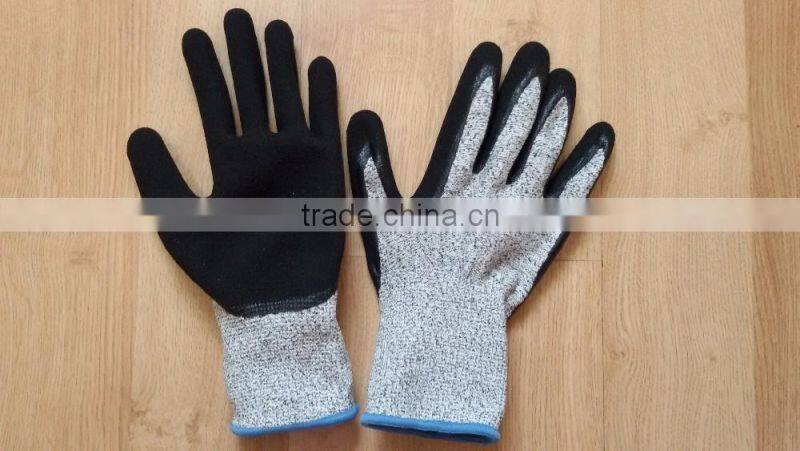 sandy nitrile coated labor protective working glove