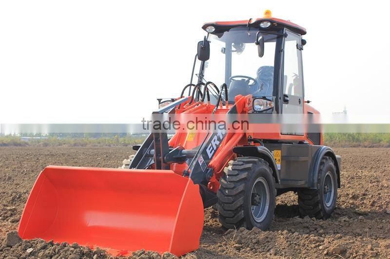 Everun Er20 Articulated Small Wheel Loader with Snow Blade