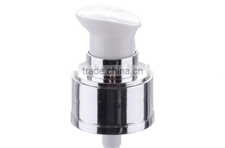 aluminum cream pump with transparent cap