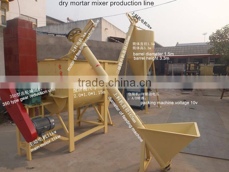 1.5T/H horizontal dry mortar mixer production line