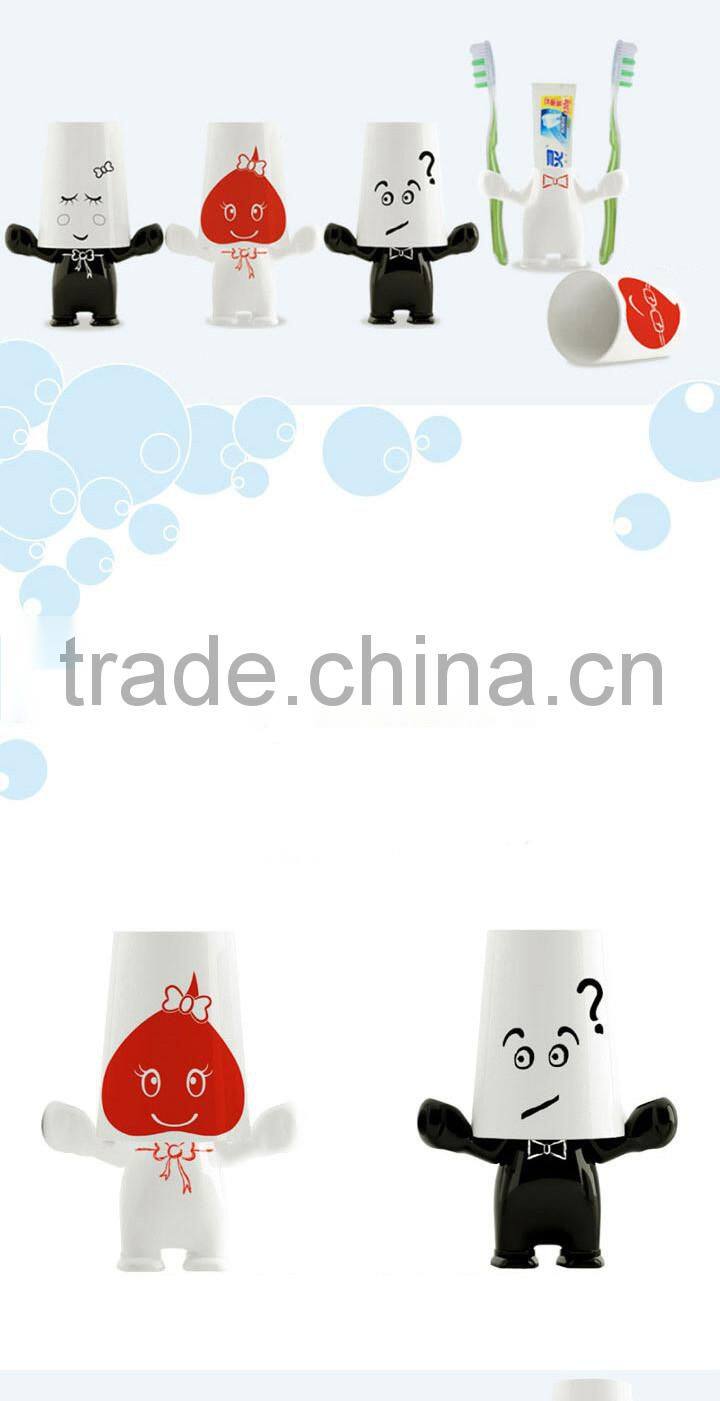 2 Toothbrush Holder racks With 1 Cup For Sweet Lovers