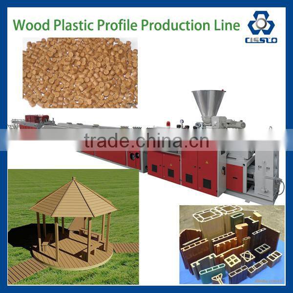 Wood plastic composite line wpc decking boards production machine
