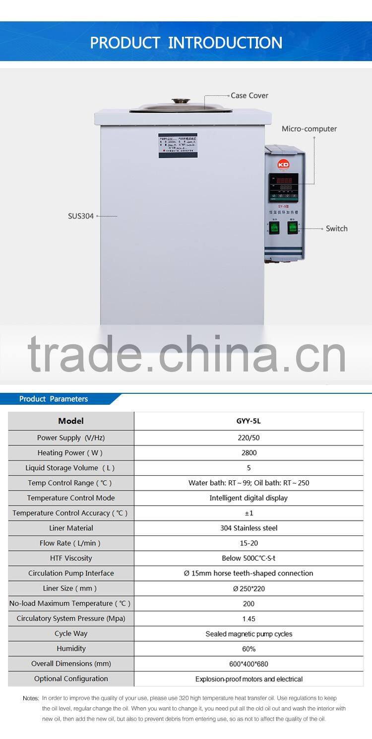GYY 5L Circulating Water Bath with 5L Stainless Steel Tank