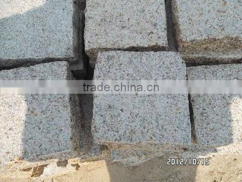Yellow and Grey pavestone, natural grey granite cobble stone