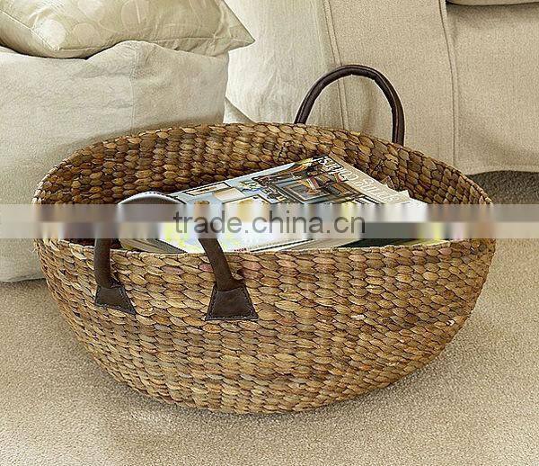 Natural Oval Water hyacinth pot storage baskets