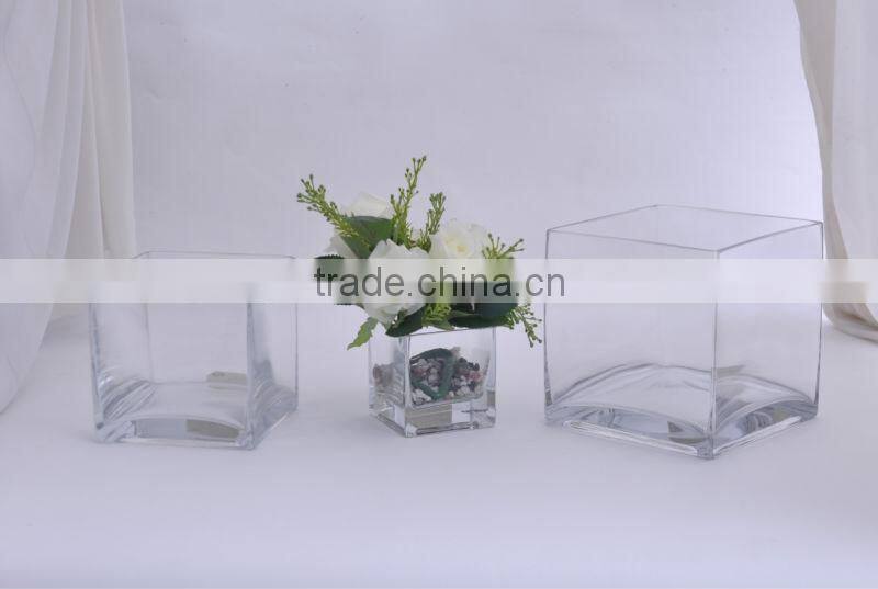 Promotional Handmade Square Glass Candle Holder Cheap