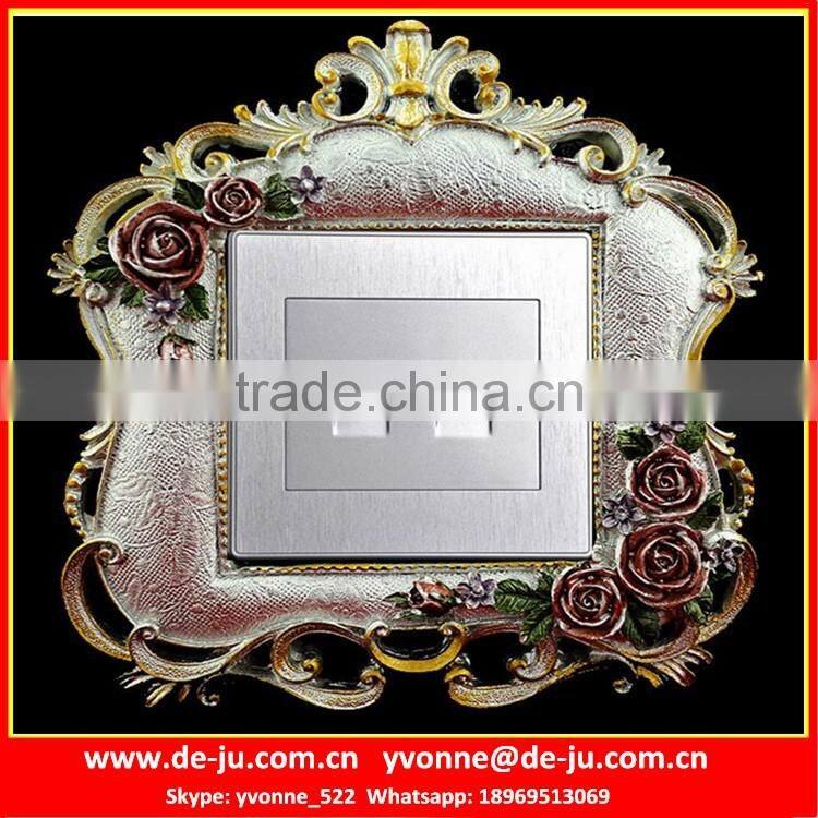 Silver Resin Home Switch Socket Frame Sticker