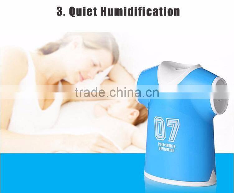 New Creative Shirt Design House Mini Humidifier, USB Desktop Electric Polo Shirts Air Humidifier For Wholesale