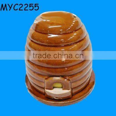 Unpainted ceramic bisque beehive