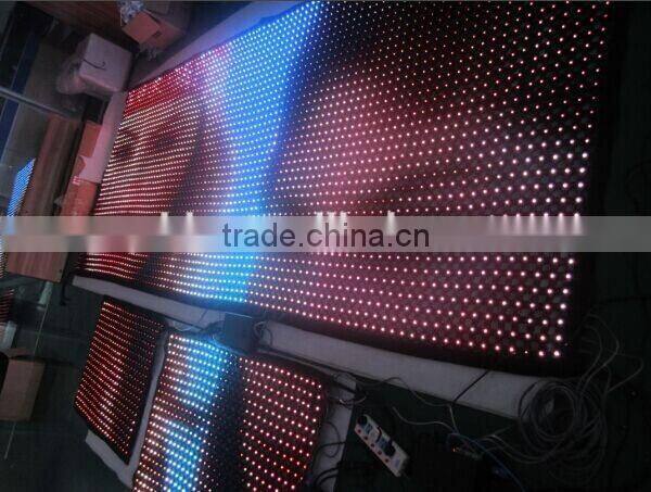 P100mm led mesh curtain see through led display flexible