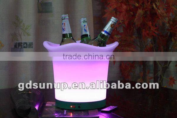 Rotational Moulding Plastic Modern LED light up colorful large ice bucket