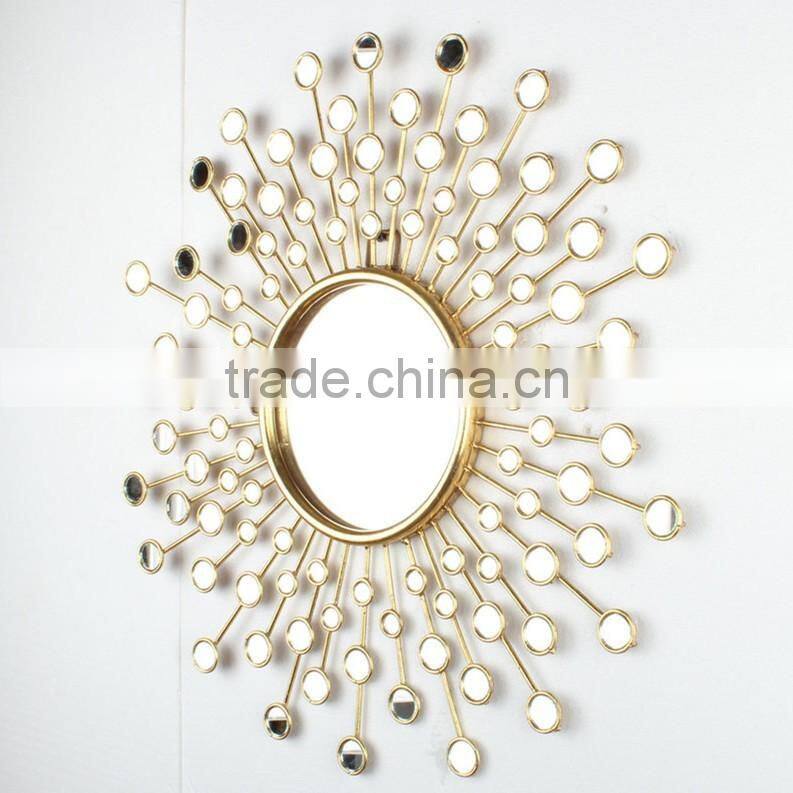 Modern Style Living Room Iron Frame Silver Mirrors