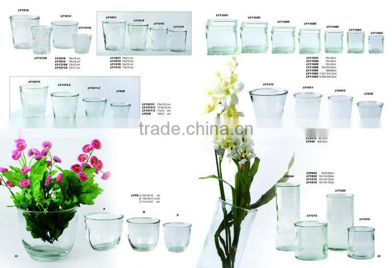 Manufacturer clear flower vase cylinder glass vase