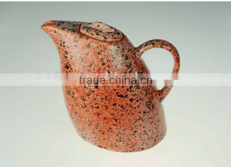 New design glazed big stoneware water kettle