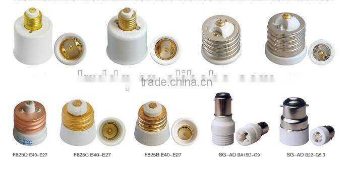 CE approved porcelain E27-E40 lampholder adapter/converter/lamp base adapter