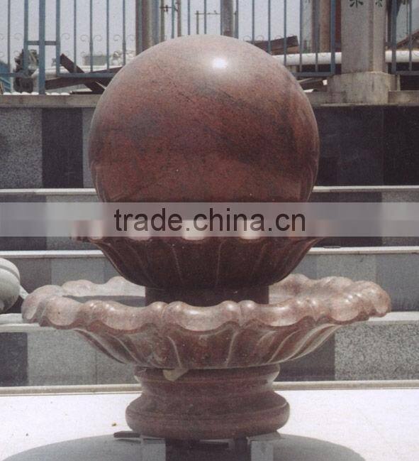 Outdoor stone ball water fountain