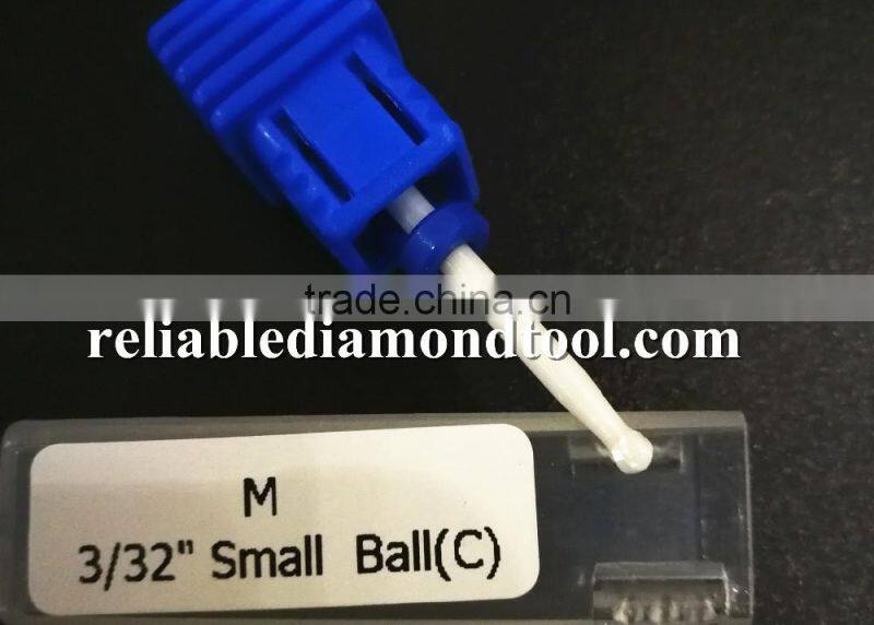 Shank Diameter 2.3mm Medium Type Ceramic Burr For Nail 1 Piece Huaxing Small Ball Head Huaxing Head Diameter