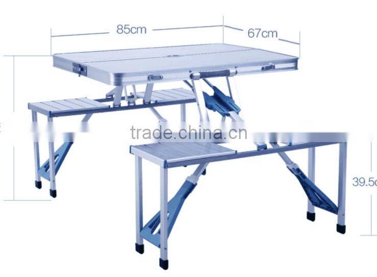 Folding Table Portable Foldable Table Desk Camping Outdoor Picnic Aluminium Alloy with sunshade Holders and Carry