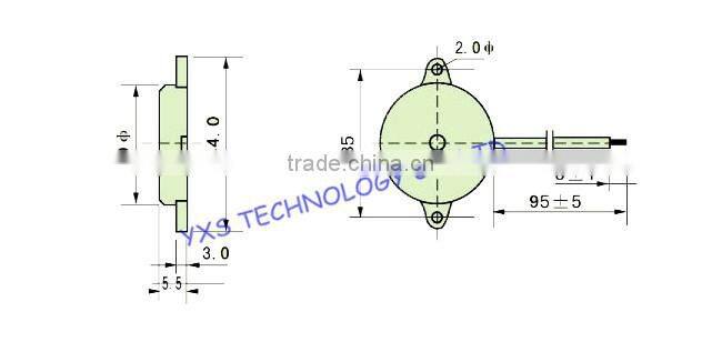 diameter 30mm AC piezoelectric buzzer 3040 style buzzer SFN-27