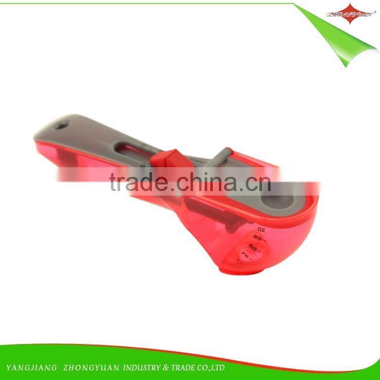 ZY-L1041 wholesale flexible plastic adjustable measuring spoon 30ml