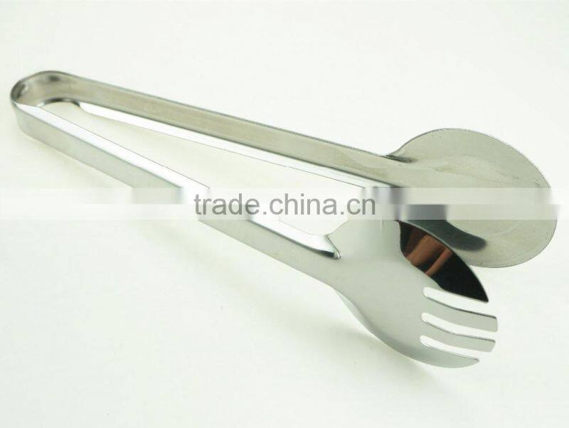 39007 Stainless Steel Kitchen Tongs BBQ Grill Food salad Tongs Slotted tong
