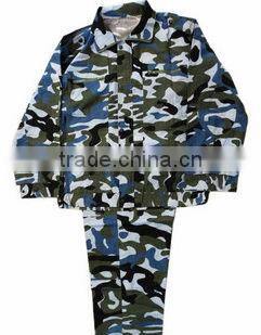 Men's 65% polyester 35% cotton woven navy Camouflage military uniform