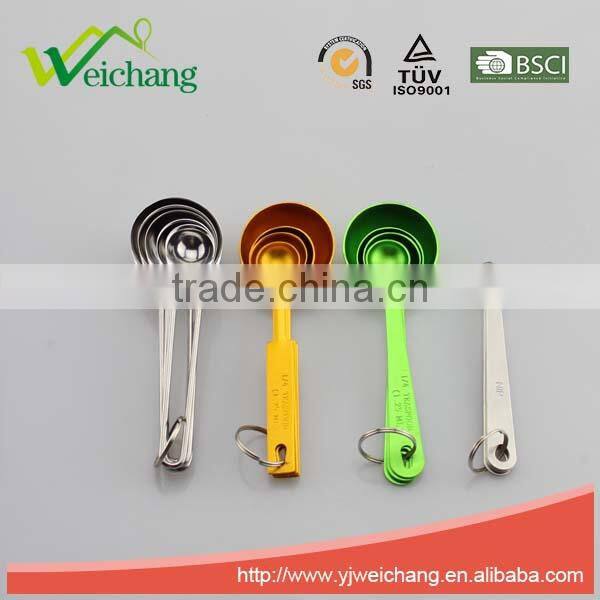 WCA182 Stainless steel Measuring Spoon ,small heart shape ,201 handle ,18/0 head ,Set of 4