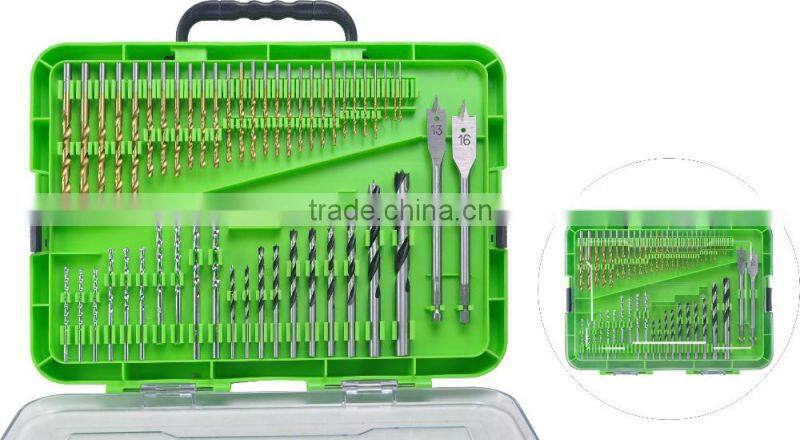 Router Bit & straight drill bits tool set with aluminum case