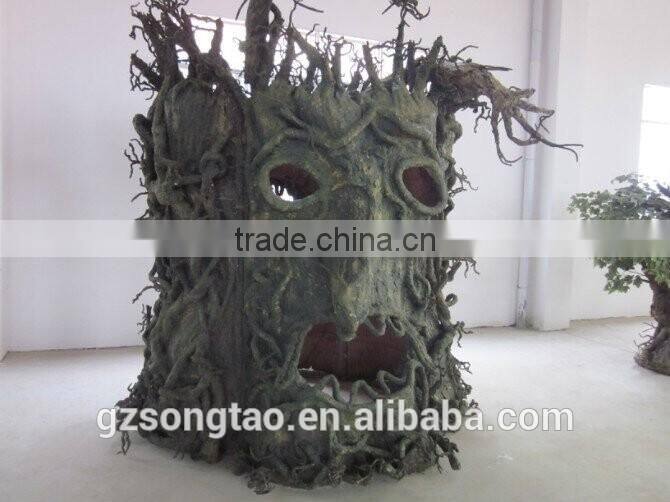 Formative arts decorative natural tree trunk , famous with Hallween Day for sale
